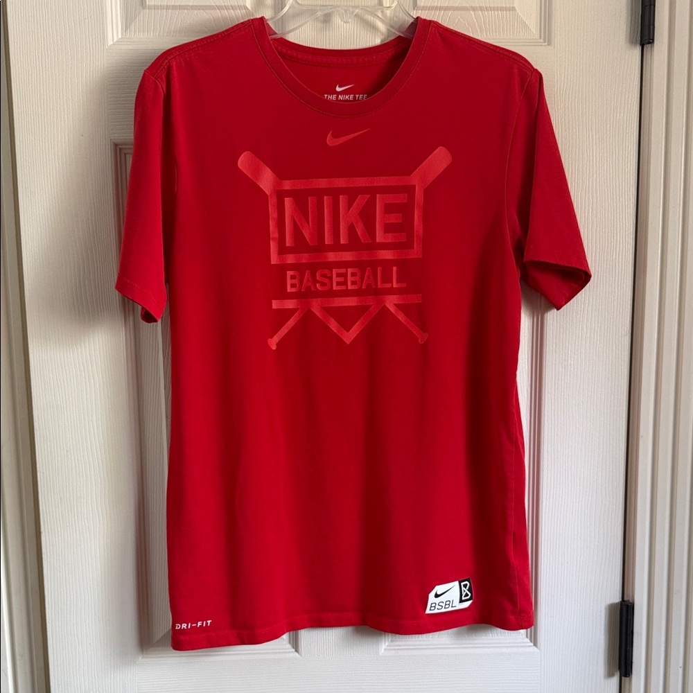 Nike Red Dri-FIT Baseball Tee